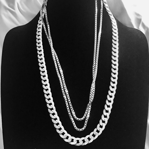 Henri Bendel Sterling Silver Long Mixed Chain - Picture 3 of 8